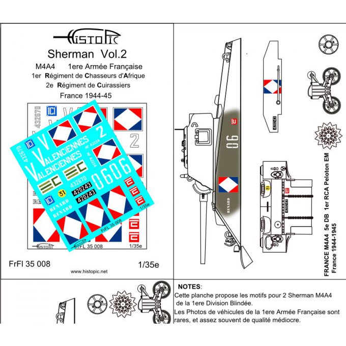 Sherman Vol 2.  M4A4 1ere Armée Français  1944-45.