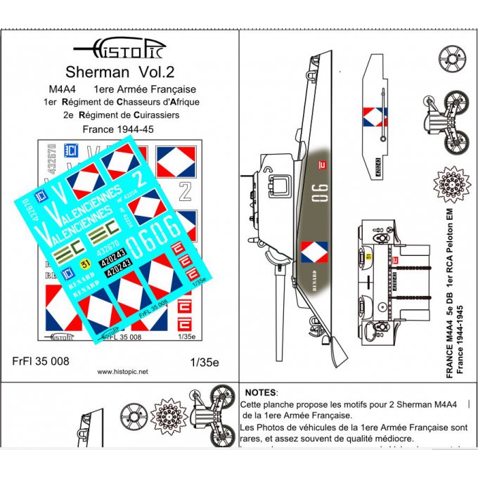 Sherman Vol 2.  M4A4 1ere Armée Français  1944-45.