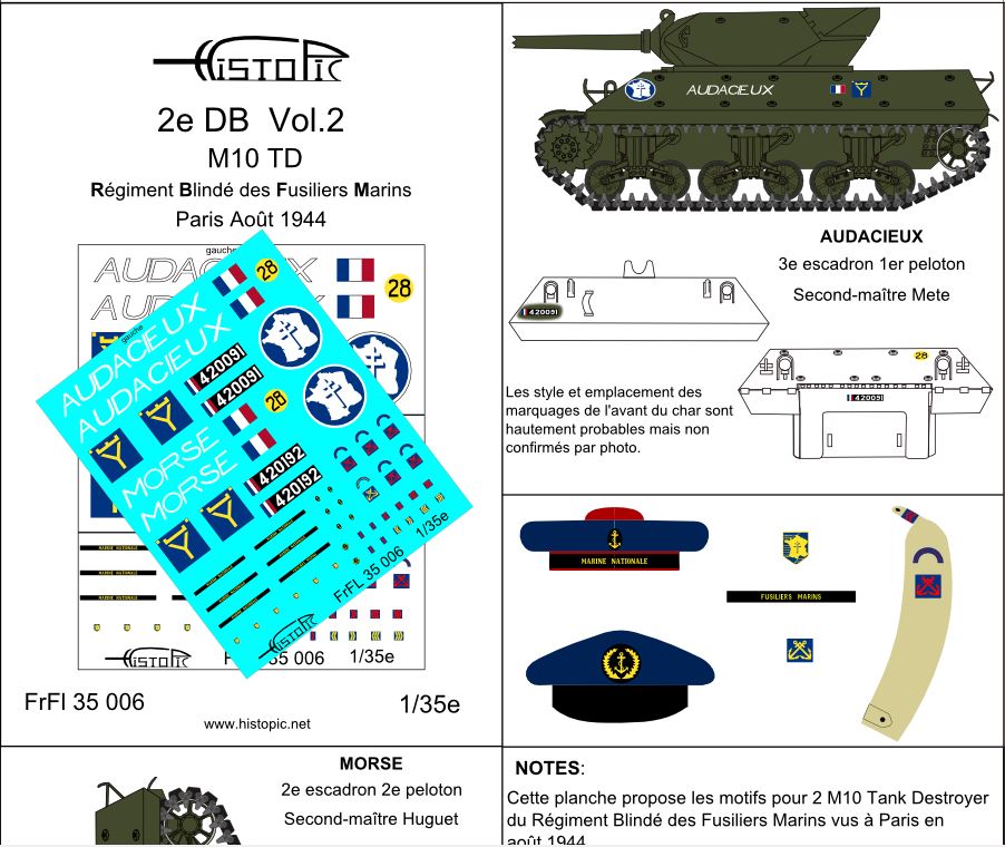 M10 Tank Destroyer  RBFM  2e DB  Paris 1944