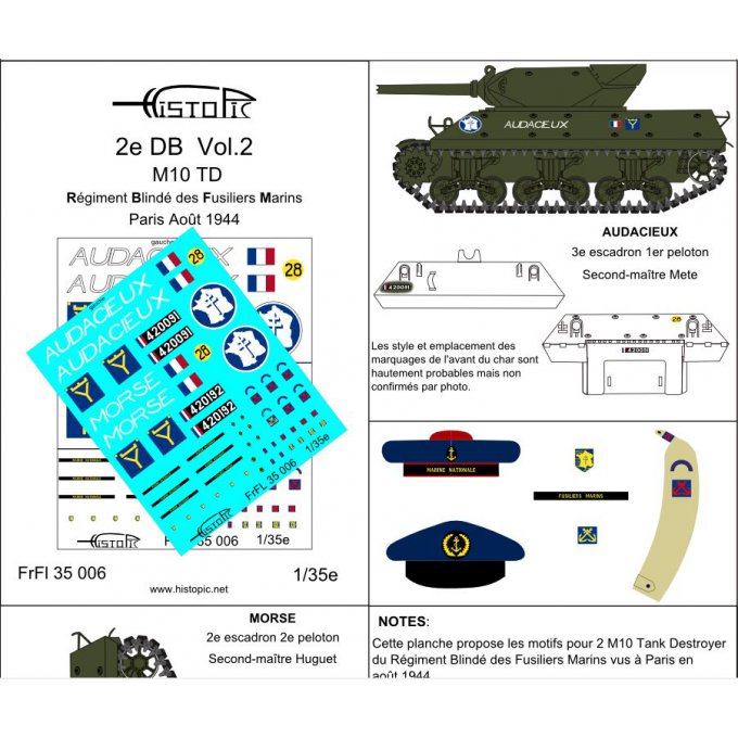 M10 Tank Destroyer  RBFM  2e DB  Paris 1944