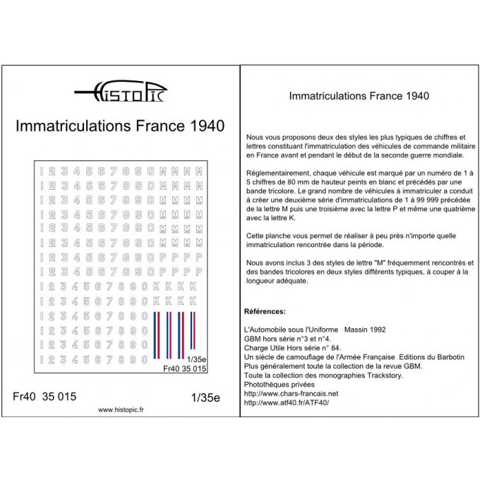 Immatriculations militaires France 40