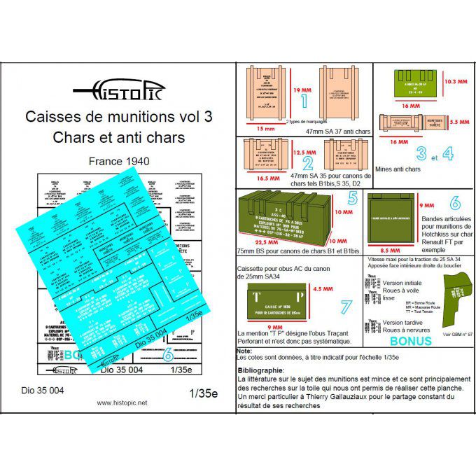 Munitions vol 3.  Caisses pour munitions chars et anti chars