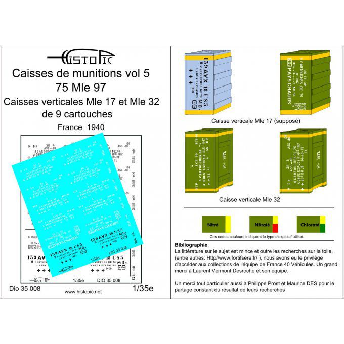 Munitions vol 5.  Caisses verticales pour obus de 75mm