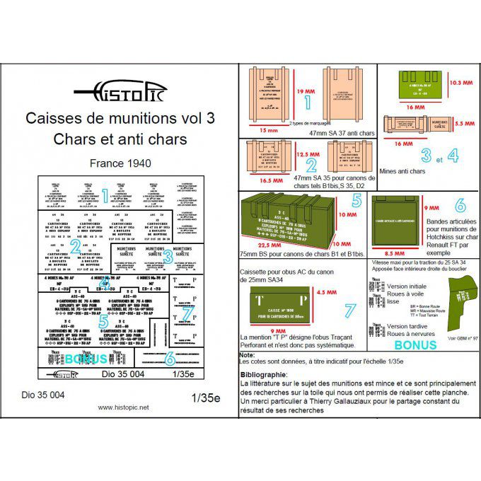 Munitions vol 3.  Caisses pour munitions chars et anti chars