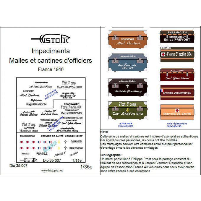 Malles et cantines d'officiers