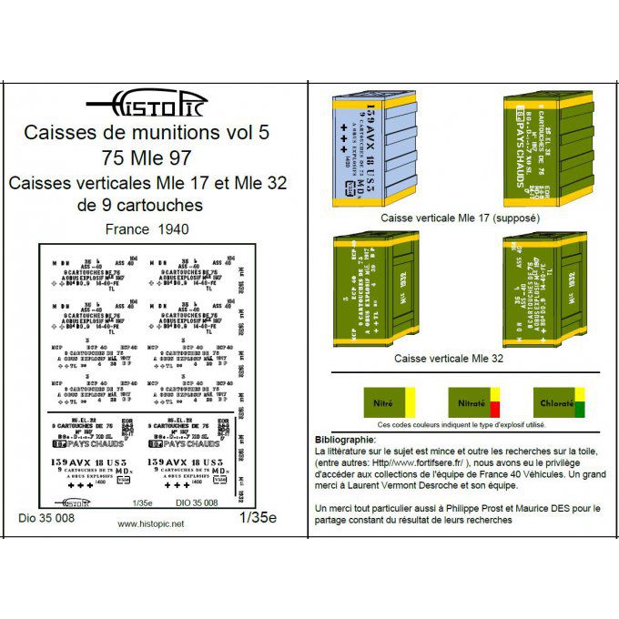 Munitions vol 5.  Caisses verticales pour obus de 75mm