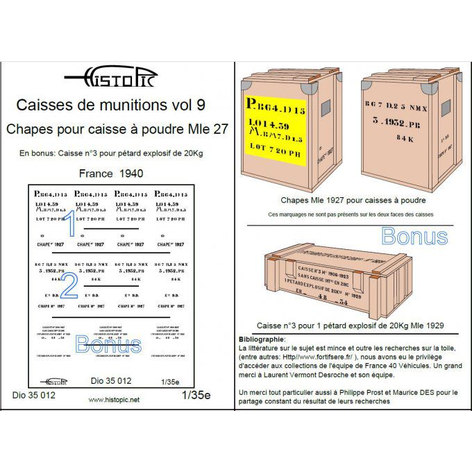 Munitions vol 9  Caisses pour chapes Mle 27 et pour pétards explosifs de 20 kg