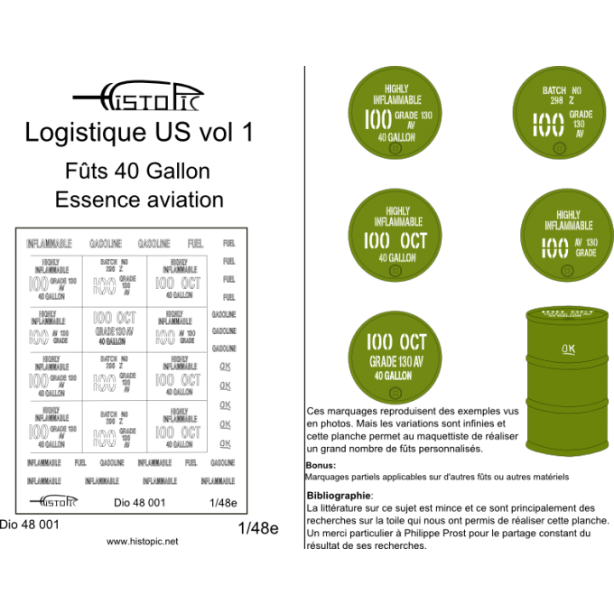 Fûts 40 gallon US Essence aviation