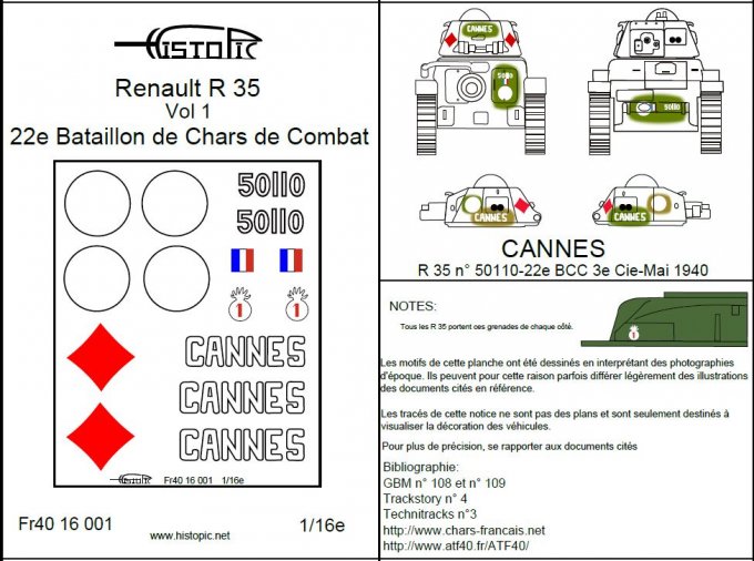 Renault R 35  "CANNES"  22e BCC