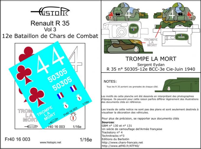 Renault R 35  "Trompe la Mort"  12e BCC