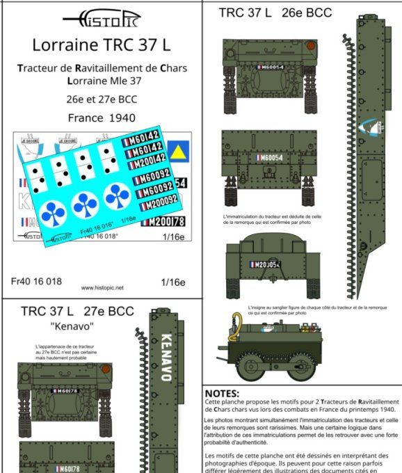 Lorraine TRC 37 L  Tracteur de ravitaillement pour Chars