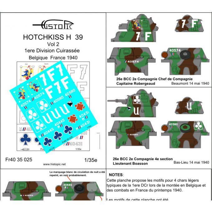 Hotchkiss H 39  1ere DCr 25e et 26e BCC