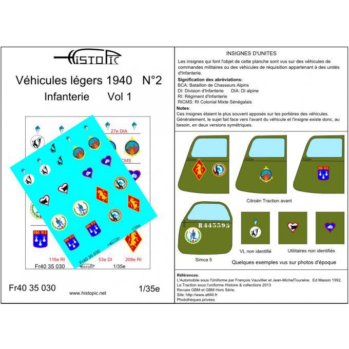 Insigne d'infanterie  Véhicules légers 1940 n°2