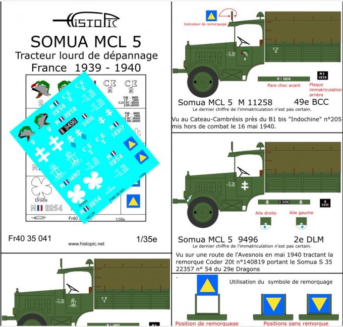 Somua MCL 5  Tracteur lourd de dépannage.