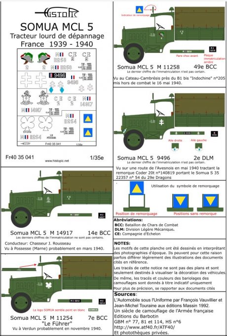 Somua MCL 5  Tracteur lourd de dépannage.