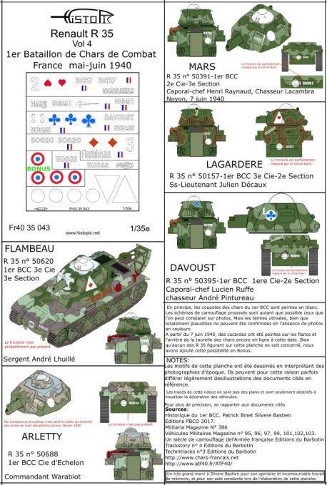 Renault R 35 Vol 4   1er BCC France mai juin 1940