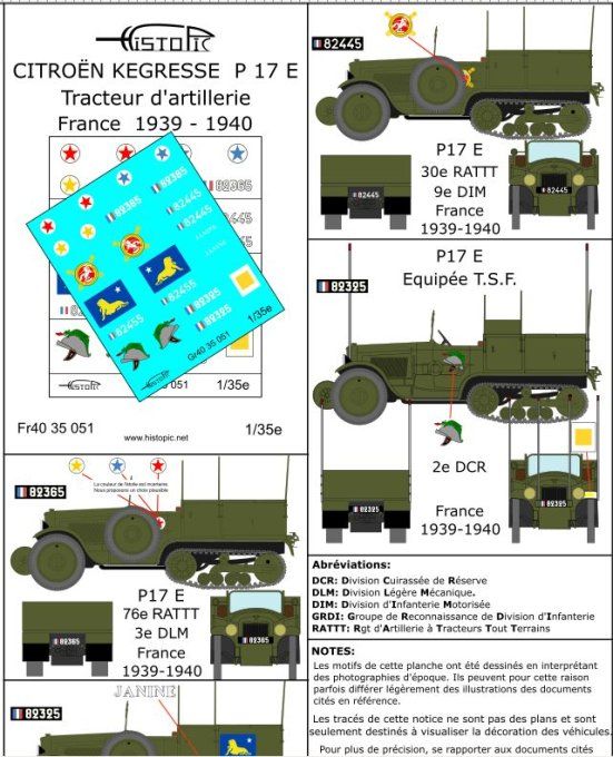 Citroën Kégresse P17 E tracteur d'artillerie