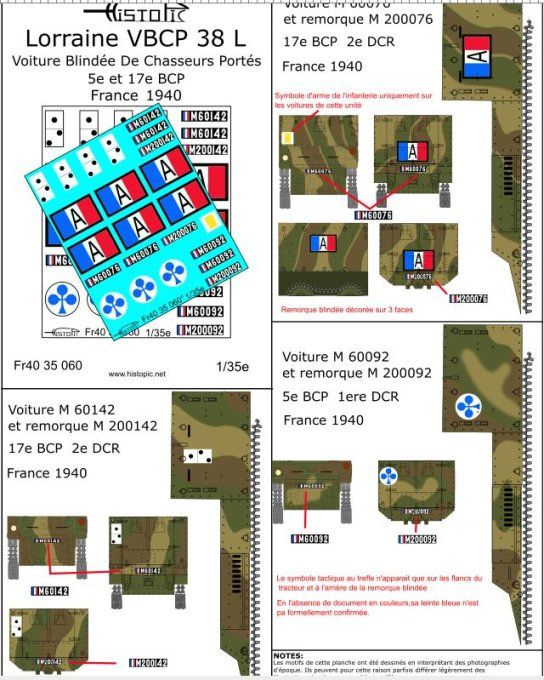 Lorraine VBCP 38 L  1ere et 2e DCR France 1940