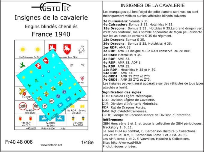 Insignes de la Cavalerie vol 1