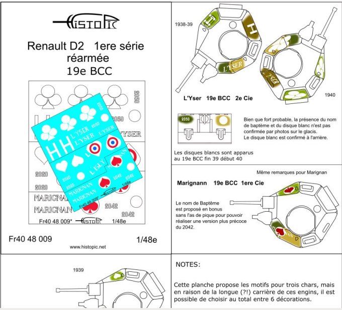 Renault D2 - 1ere série réarmée - 19e BCC