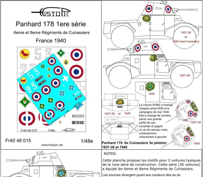 Panhard 178 1ere série  6e et 8e Cuirassiers