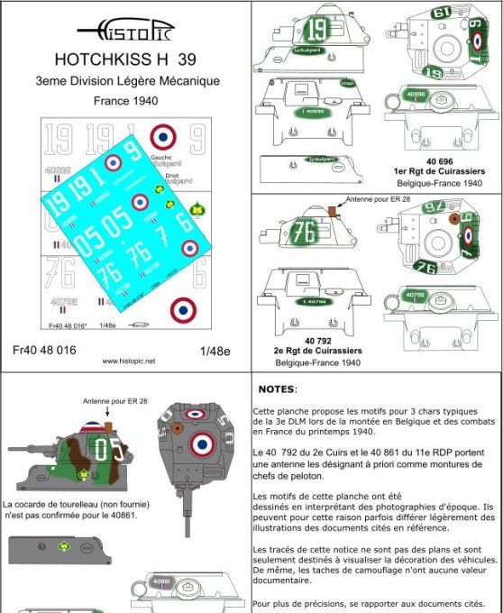 Hotchkiss H39 - 3e Division Légère Mécanique 1940