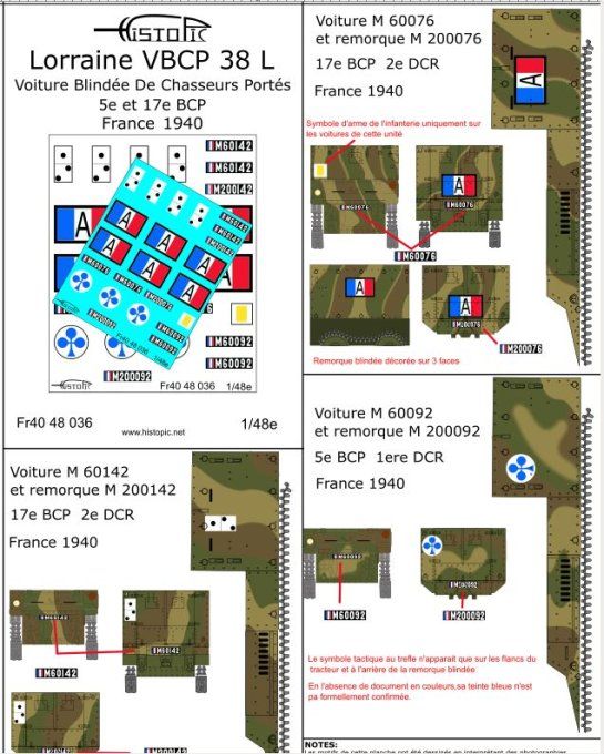 Lorraine VBCP 38 L  1ere et 2e DCR France 1940