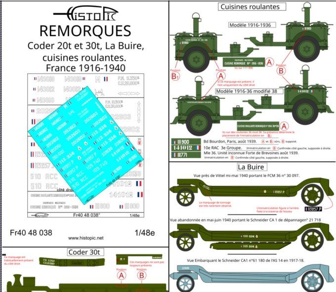 Remorques  France 1916-1940