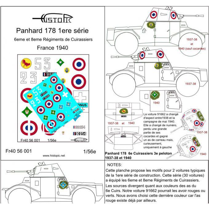  Panhard 178 1ere série,  6e et 8e Cuirassiers