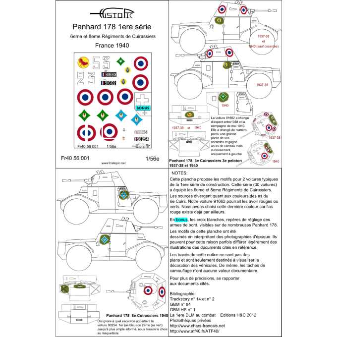  Panhard 178 1ere série,  6e et 8e Cuirassiers