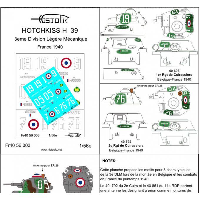 Hotchkiss H39 - 3e Division Légère Mécanique 1940