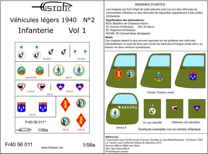 Insigne d'infanterie  Véhicules légers 1940 n°2