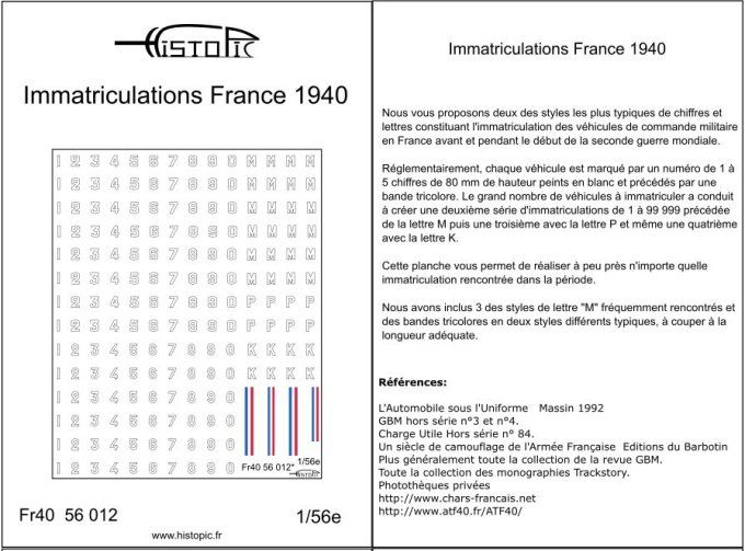 Immatriculations militaires France 40