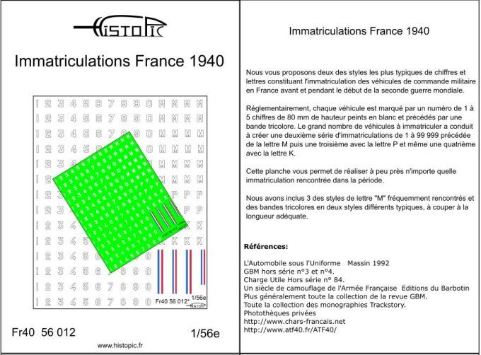 Immatriculations militaires France 40