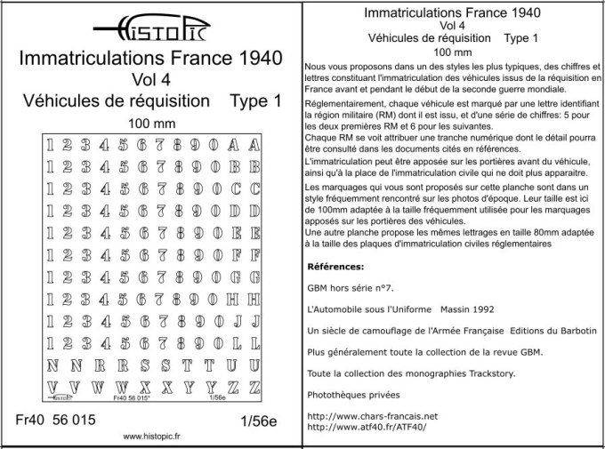 Immatriculation pour véhicules de réquisition vol 3