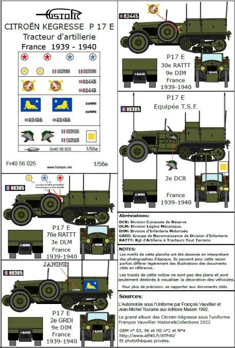 Citroën Kégresse P17 E tracteur d'artillerie
