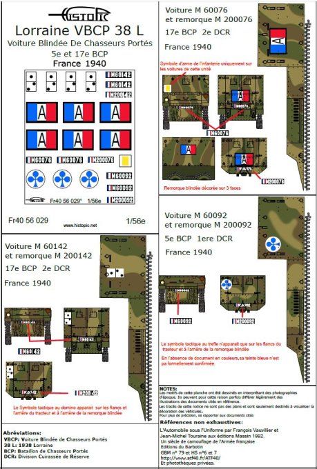 Lorraine VBCP 38 L  1ere et 2e DCR France 1940
