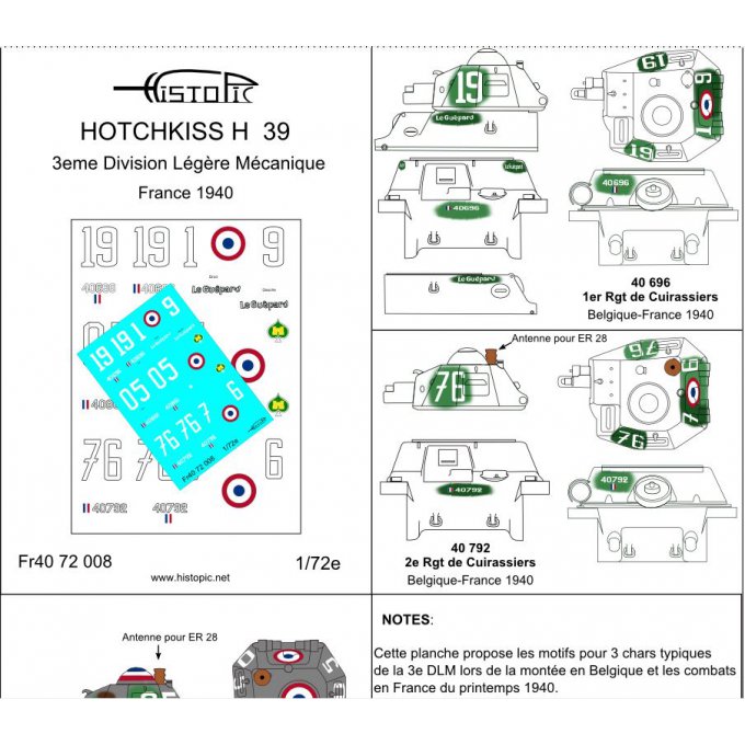 Hotchkiss H39 - 3e Division Légère Mécanique 1940