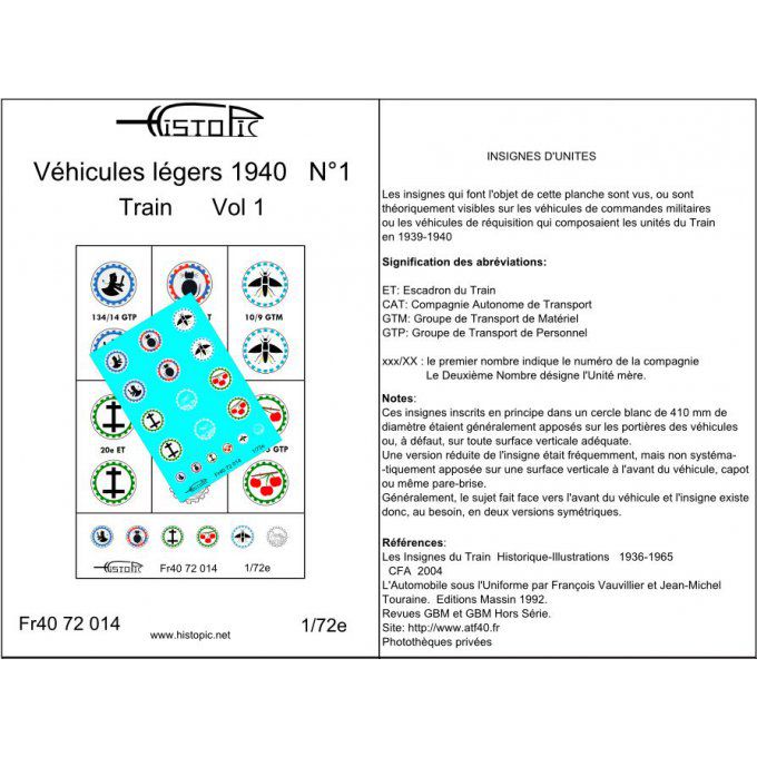 Insignes du Train  vol 1