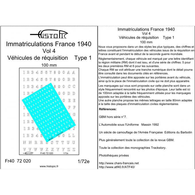 Immatriculation pour véhicules de réquisition vol 3