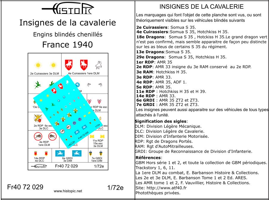 Insignes de la Cavalerie France 1940