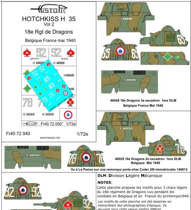 Hotchkiss H 35 vol 2  18e Rgt de Dragons