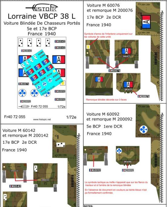Lorraine VBCP 38 L  1ere et 2e DCR France 1940