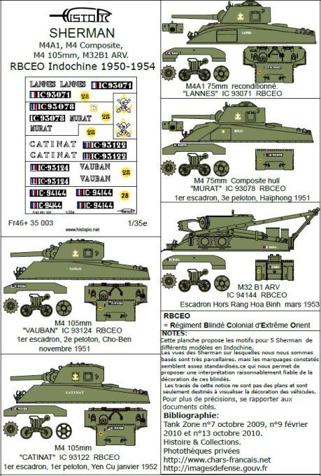 Sherman en Indochine 1950-1954