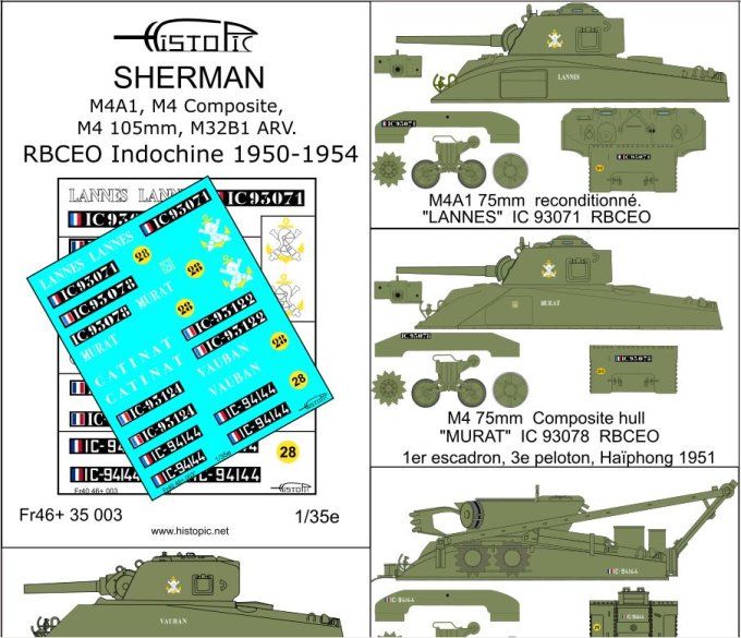 Sherman en Indochine 1950-1954