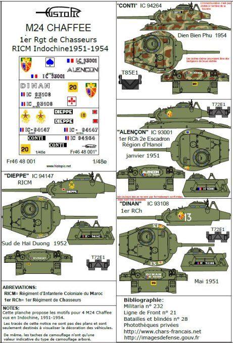 M24 Chaffee  Indochine 1951-1954