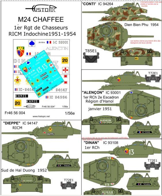 M24 Chaffee  Indochine 1951-1954