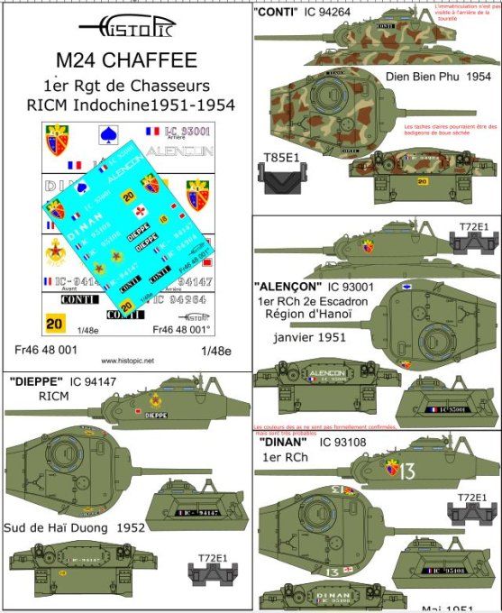 M24 Chaffee  Indochine 1951-1954