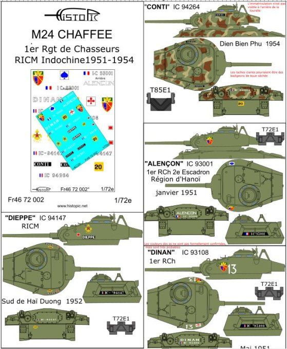 M24 Chaffee  Indochine 1951-1954