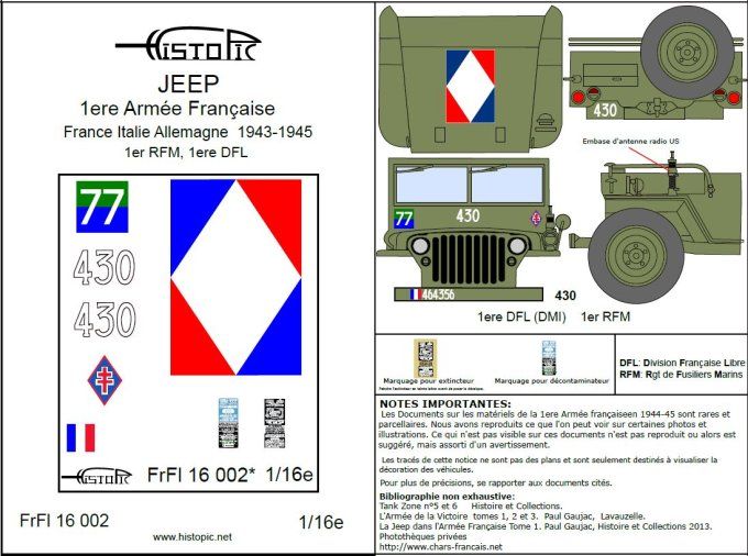 Jeep  1ere Armée Française, 1er RFM, 1ere DFL